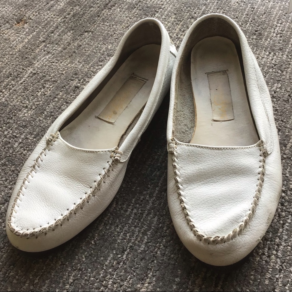 Vintage White Leather Loafer